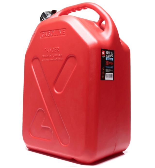 Plastic canister 20 l., with a watering can