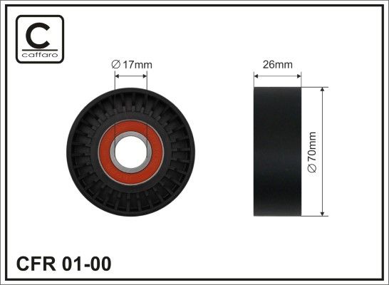 Tensioner pulley for generator belt CAFFARO 0100