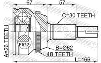 Set of hinges, drive shaft