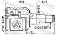 Set of hinges, drive shaft