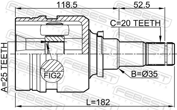 Set of hinges, drive shaft