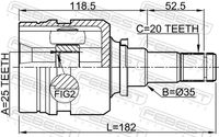 Set of hinges, drive shaft