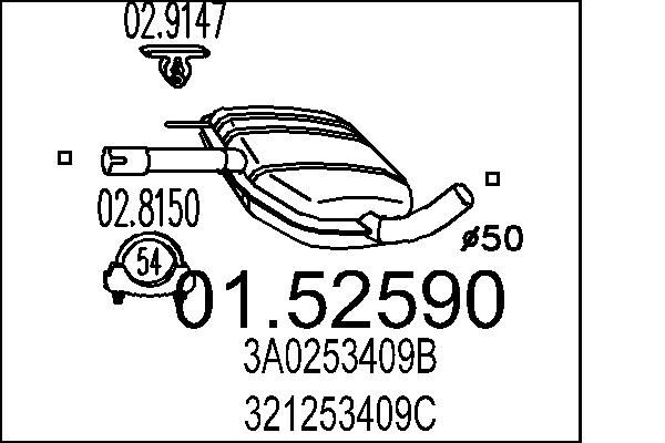 Intermediate muffler