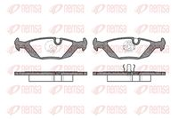 Set of brake linings, disc brake