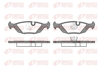 Set of brake linings, disc brake