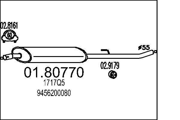 Intermediate muffler