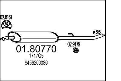 Intermediate muffler