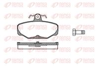 Set of brake linings, disc brake