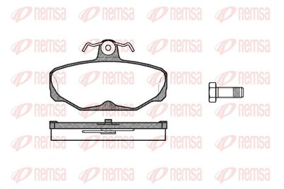 Set of brake linings, disc brake