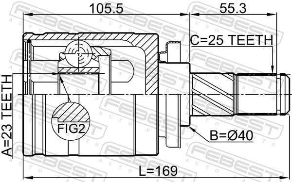 Set of hinges, drive shaft