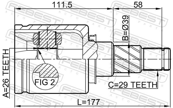 Set of hinges, drive shaft