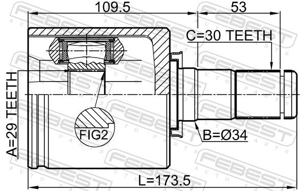 Set of hinges, drive shaft