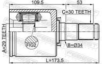 Set of hinges, drive shaft