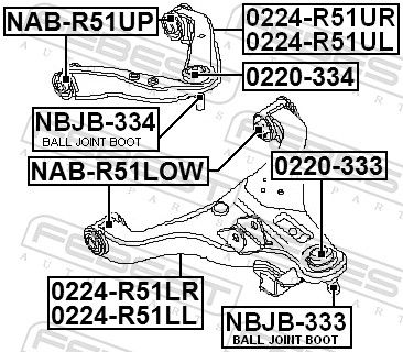 Lower/upper ball joint