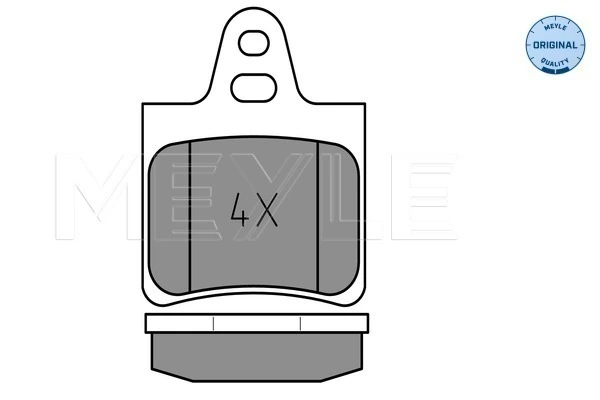 Комплект тормозных колодок, дисковый тормоз MEYLE-ORIGINAL: True to OE.