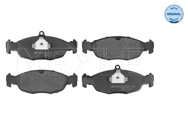 Set of brake linings, disc brake