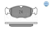 Set of brake linings, disc brake