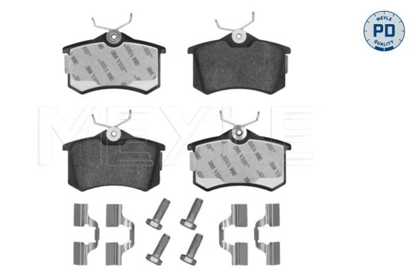 Set of brake linings, disc brake