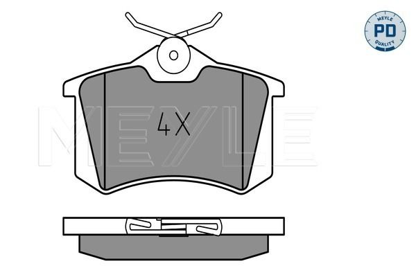 Set of brake linings, disc brake