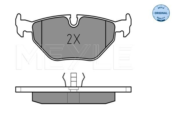 Set of brake linings, disc brake