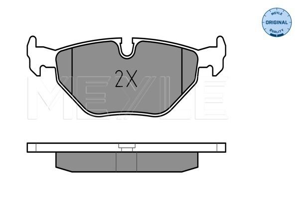 Set of brake linings, disc brake