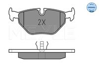 Set of brake linings, disc brake