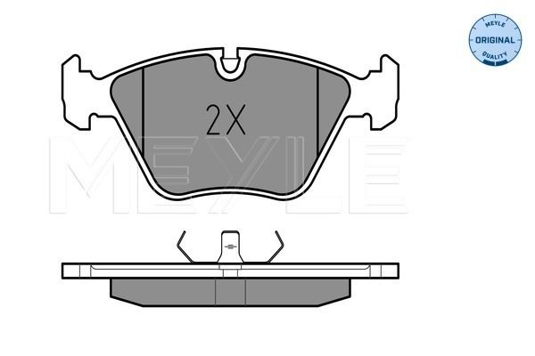 Set of brake linings, disc brake