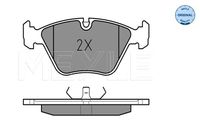 Set of brake linings, disc brake