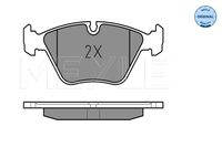 Set of brake linings, disc brake