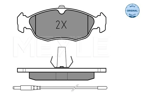 Комплект гальмівних накладок, дискове гальмо MEYLE-ORIGINAL: True to OE.