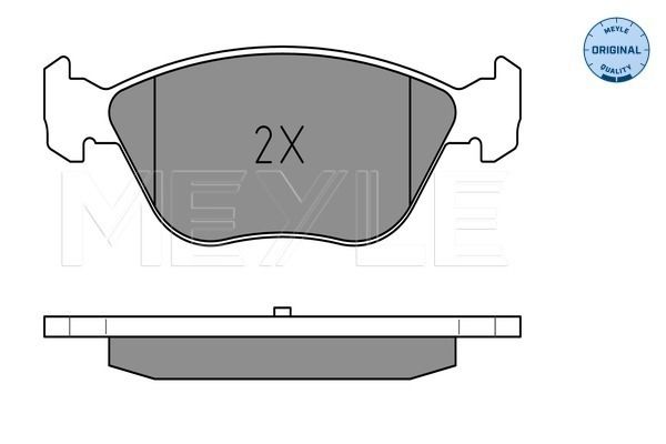 Set of brake linings, disc brake