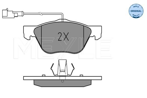 Set of brake linings, disc brake