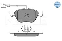 Set of brake linings, disc brake