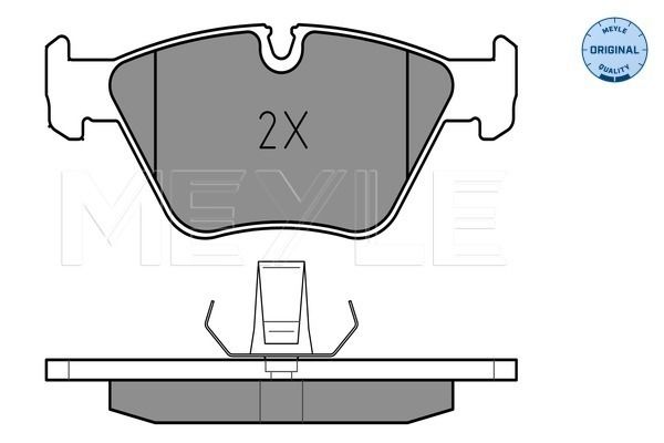 Set of brake linings, disc brake