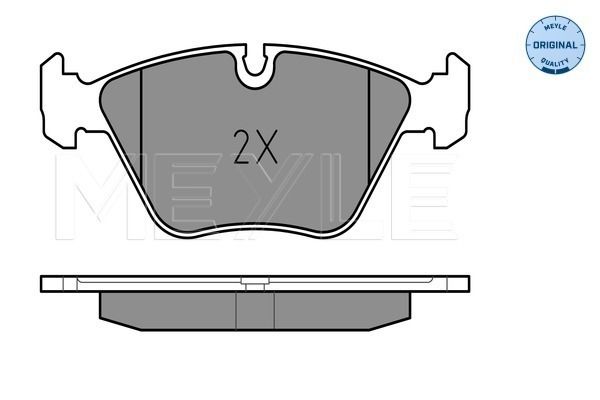 Set of brake linings, disc brake