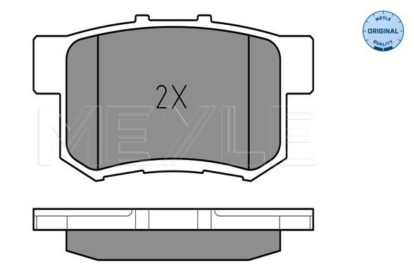 Set of brake linings, disc brake