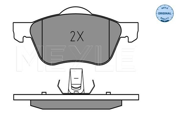 Set of brake linings, disc brake