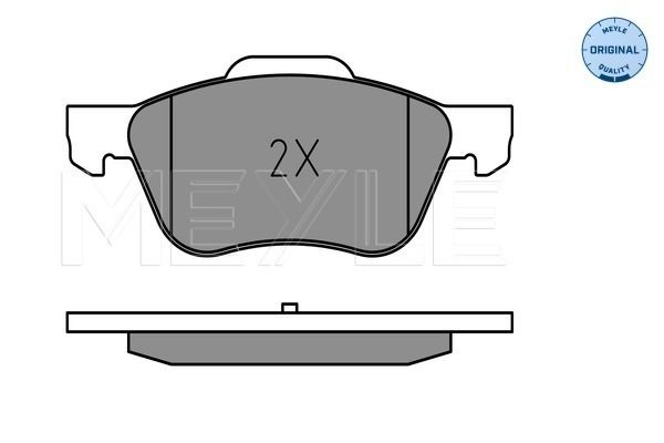 Set of brake linings, disc brake