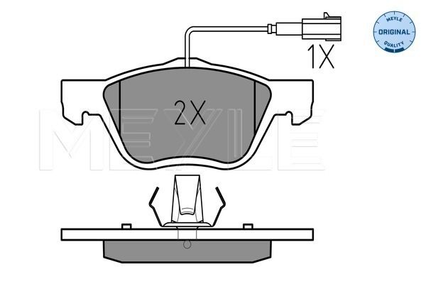 Set of brake linings, disc brake