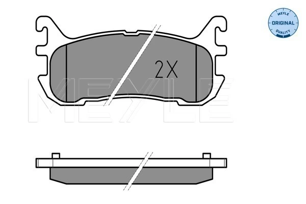 Комплект гальмівних накладок, дискове гальмо MEYLE-ORIGINAL: True to OE.
