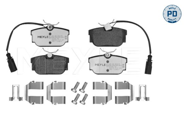 Set of brake linings, disc brake