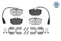 Set of brake linings, disc brake