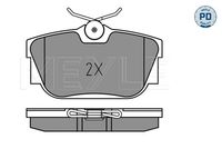 Set of brake linings, disc brake