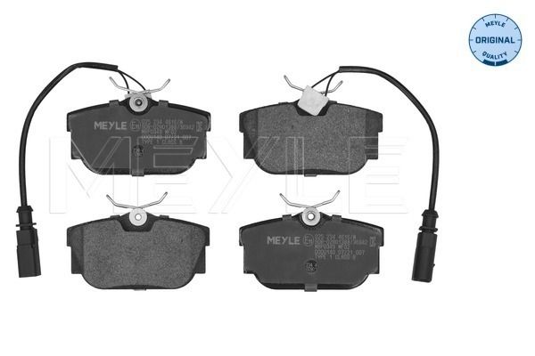 Set of brake linings, disc brake