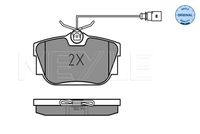 Set of brake linings, disc brake