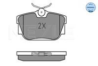 Set of brake linings, disc brake