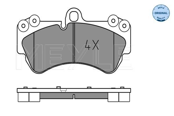 Set of brake linings, disc brake