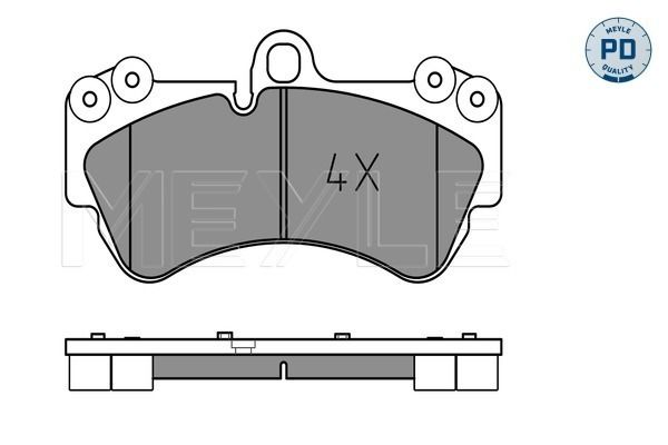 Set of brake linings, disc brake