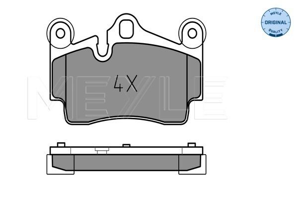 Set of brake linings, disc brake