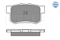 Set of brake linings, disc brake